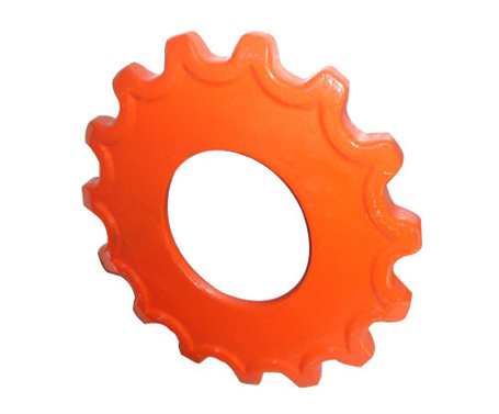 Chain wheel of earthmoving machinery