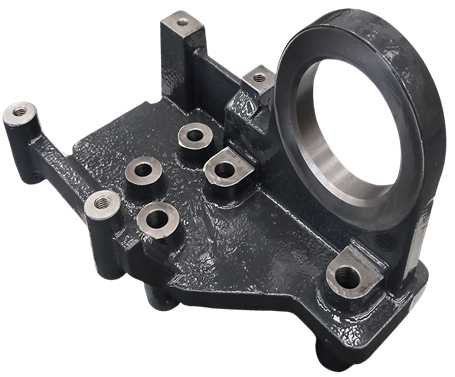 Engine mounting bracket of earthmoving machinery