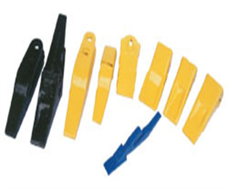 Bucket teeth and adapters of earthmoving machinery